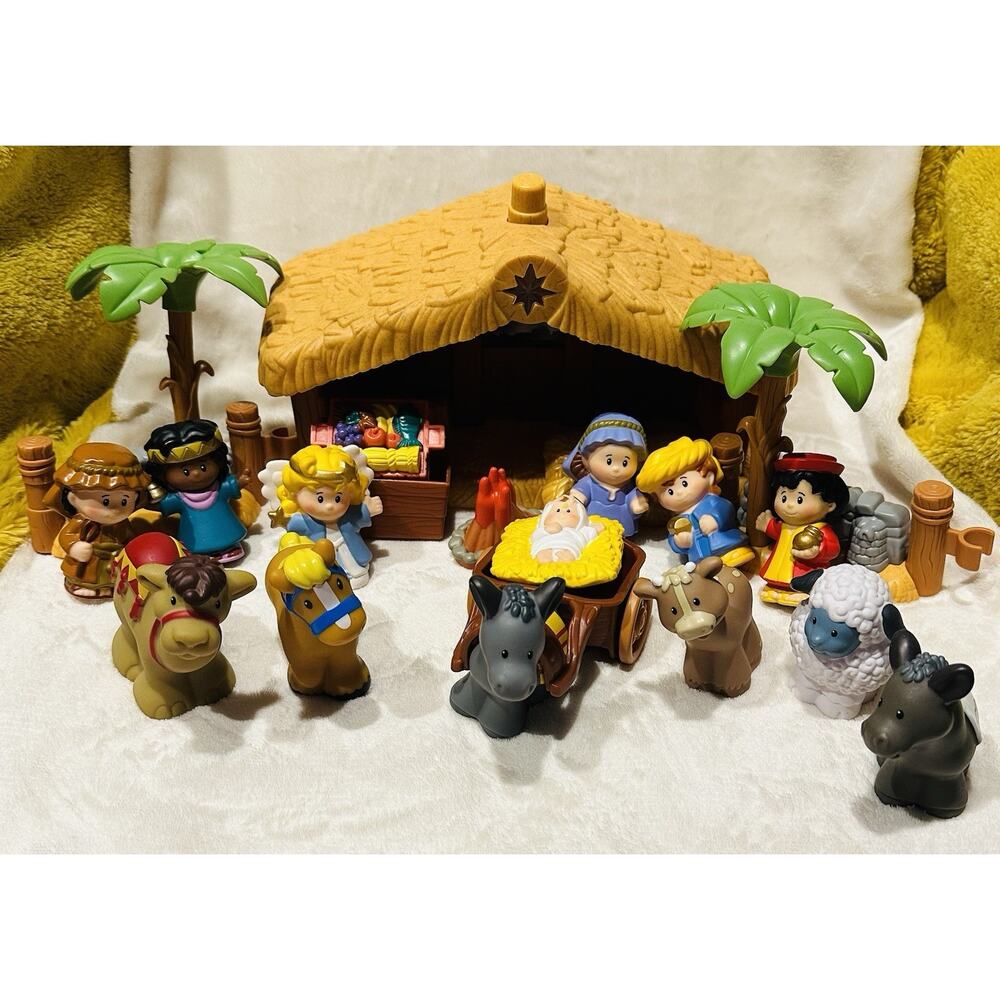 Fisher Price Little People Christmas Story Nativity Set w/Lights & Music works
